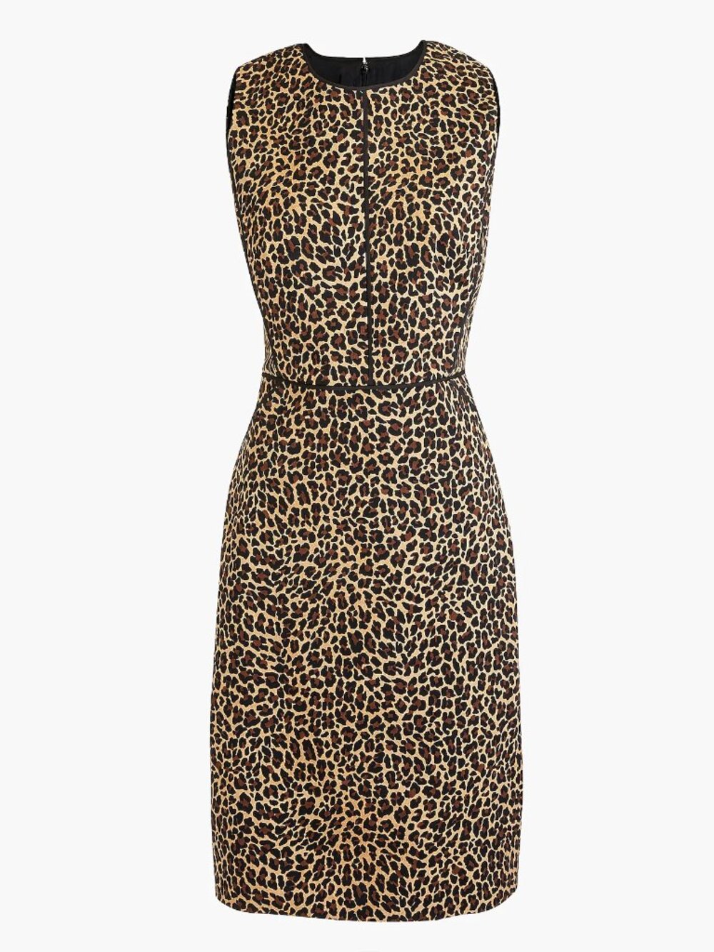JCrew Sheath Dress in Leopard Bi-stretch Cotton